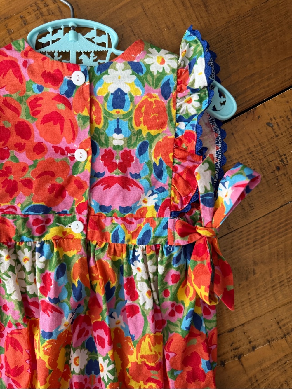 bella bliss Floral Ruffle bubble romper in Bright Multi-Color - Picture 8 of 12